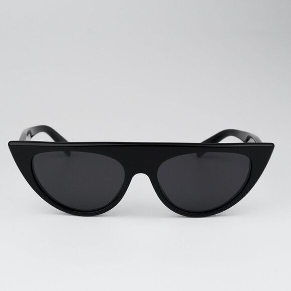 NEW Celine CL40228I 01A Shiny Black Smoke Grey Geometric Women Sunglasses main image 12
